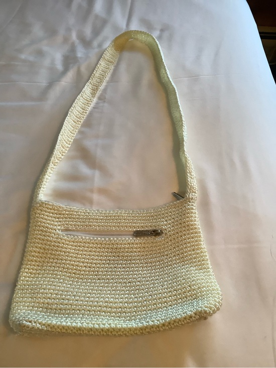 The Sak Handbags - The Sak White Woven Shoulder Bag with Front Zip